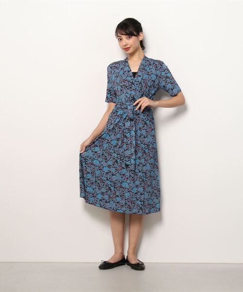 CORCOVADO(コルコバード)の「フロントクロスワンピース(ワンピース・レディース・オレンジ/ブルー・36/38)」の2枚目の写真