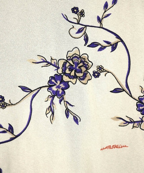 elephant TRIBAL fabrics(エレファントトライバルファブリックス)の「elephant TRIBAL fabrics EMBROIDERY FAT-T(Tシャツ/カットソー・メンズ・グレイッシュブルー/カーキ/ブラック・SMALL/MEDIUM)」の6枚目の写真