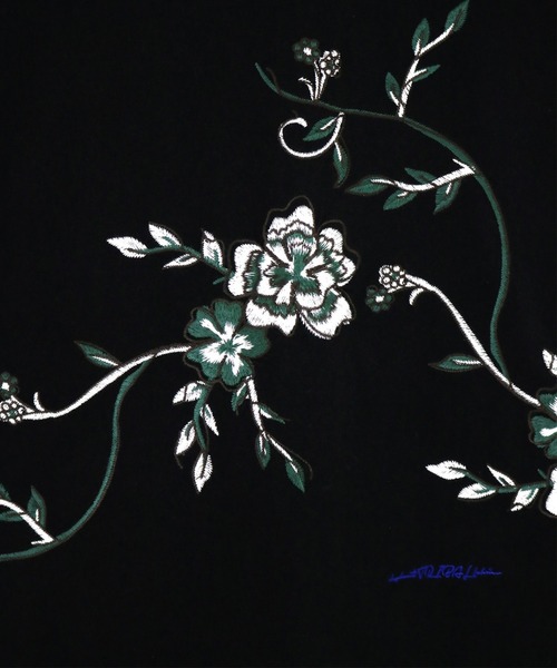 elephant TRIBAL fabrics(エレファントトライバルファブリックス)の「elephant TRIBAL fabrics EMBROIDERY FAT-T(Tシャツ/カットソー・メンズ・グレイッシュブルー/カーキ/ブラック・SMALL/MEDIUM)」の9枚目の写真