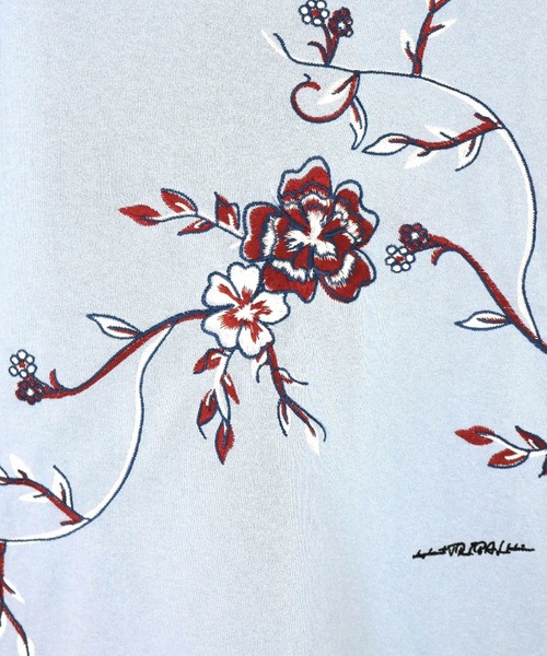 elephant TRIBAL fabrics(エレファントトライバルファブリックス)の「elephant TRIBAL fabrics EMBROIDERY FAT-T(Tシャツ/カットソー・メンズ・グレイッシュブルー/カーキ/ブラック・SMALL/MEDIUM)」の12枚目の写真