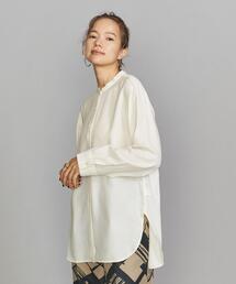 BEAUTY&YOUTH UNITED ARROWS | BY レーヨンポリエステル バンドカラーシャツ -ウォッシャブル-(シャツ/ブラウス)