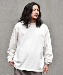 SHIPS | 【SHIPS別注】SOUTHERN MANUFACTURING CO.: アメリカ製 モックネック     ロングスリーブ Tシャツ (ロンT)(Tシャツ/カットソー)