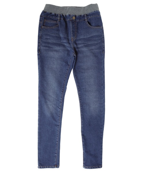 GLAZOS（グラソス）の「[スキニー]裏起毛デニムストレッチ・ウエストリブパンツ（デニムパンツ・キッズ・インディゴブルー/ブルー・130cm/140cm/150cm/160cm/170cm）」の4枚目の写真