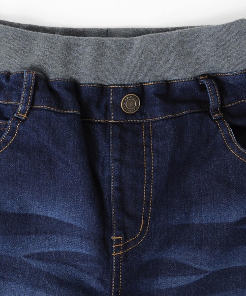 GLAZOS（グラソス）の「[スキニー]裏起毛デニムストレッチ・ウエストリブパンツ（デニムパンツ・キッズ・インディゴブルー/ブルー・130cm/140cm/150cm/160cm/170cm）」の9枚目の写真