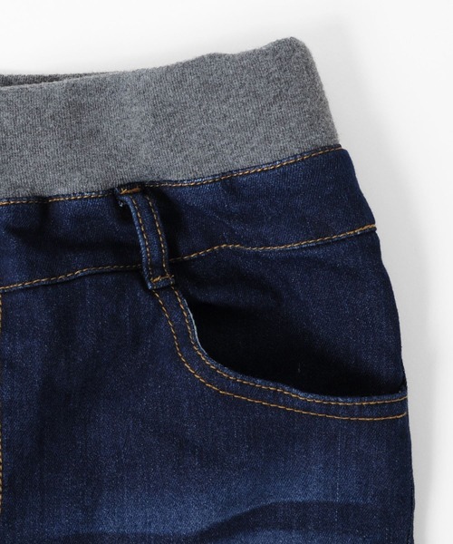 GLAZOS（グラソス）の「[スキニー]裏起毛デニムストレッチ・ウエストリブパンツ（デニムパンツ・キッズ・インディゴブルー/ブルー・130cm/140cm/150cm/160cm/170cm）」の10枚目の写真