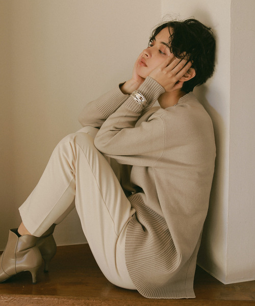 ReNorm(リノーム)の「バックベルトタックパンツ(その他パンツ・レディース・グリーン/アイボリー・S/M)」の12枚目の写真
