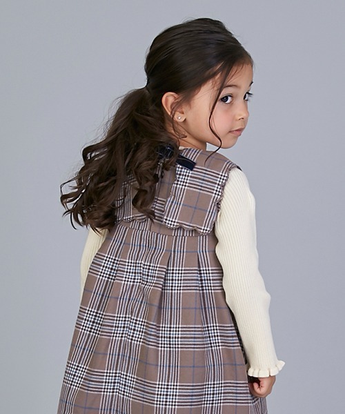 petit main（プティマイン）の「【リンク】花柄編みテレコニット（ニット/セーター・キッズ・オフホワイト/レッド/ライトブルー・80ｃｍ/110cm/120cm/90cm/100cm/130cm）」の15枚目の写真