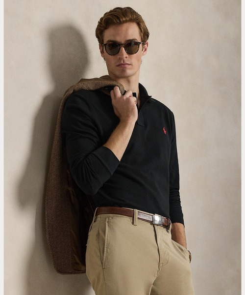 POLO RALPH LAUREN（ポロ ラルフ ローレン）の「カスタム スリム フィット メッシュ ポロシャツ（ポロシャツ・メンズ・ブラック系1・XL/XS/XXL/L/M/S）」の6枚目の写真