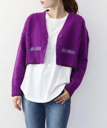 Three Four Time | ウールケーブルショートカーディガン(カーディガン/ボレロ)