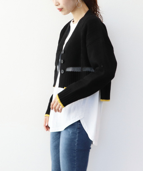 Three Four Time（ｽﾘｰﾌｫｰﾀｲﾑ）の「ウールケーブルショートカーディガン（カーディガン/ボレロ・レディース・イエロー/グリーン/パープル/ブラック・FREE）」の14枚目の写真