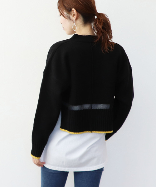 Three Four Time（ｽﾘｰﾌｫｰﾀｲﾑ）の「ウールケーブルショートカーディガン（カーディガン/ボレロ・レディース・イエロー/グリーン/パープル/ブラック・FREE）」の15枚目の写真