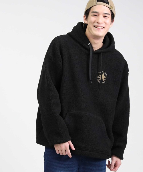 CONVERSE(コンバース)の「【CONVERSE】シープボアパーカー(パーカー・メンズ・ブラック/ベージュ/オフホワイト・M/L/XL)」の1枚目の写真