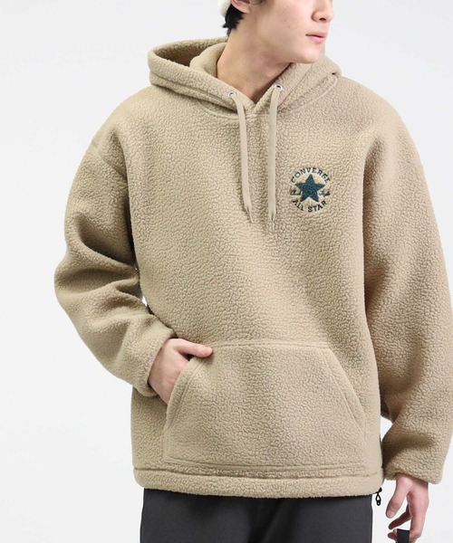 CONVERSE(コンバース)の「【CONVERSE】シープボアパーカー(パーカー・メンズ・ブラック/ベージュ/オフホワイト・M/L/XL)」の12枚目の写真