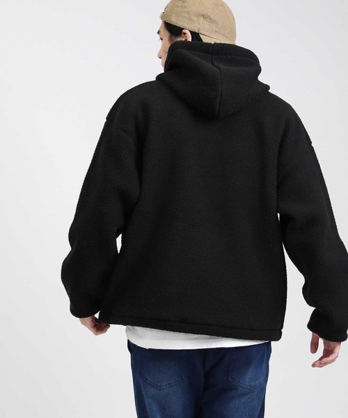 CONVERSE(コンバース)の「【CONVERSE】シープボアパーカー(パーカー・メンズ・ブラック/ベージュ/オフホワイト・M/L/XL)」の7枚目の写真