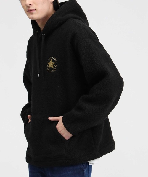 CONVERSE(コンバース)の「【CONVERSE】シープボアパーカー(パーカー・メンズ・ブラック/ベージュ/オフホワイト・M/L/XL)」の8枚目の写真