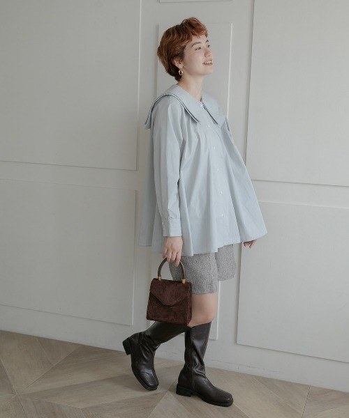 tukn.（トゥクン）の「お上品にころんと。スエードハンドバッグ（ショルダーバッグ・レディース・グリーン/ブラウン/キャメル・FREE）」の9枚目の写真