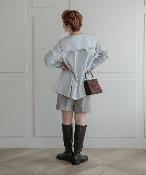 tukn.（トゥクン）の「お上品にころんと。スエードハンドバッグ（ショルダーバッグ・レディース・グリーン/ブラウン/キャメル・FREE）」の10枚目の写真