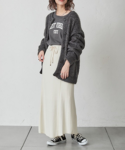 CIAOPANIC TYPY（チャオパニックティピー）の「ニットソーリブマーメイドスカート（スカート・レディース・ベージュ/ブルー/ブラック/オフホワイト・ONE SIZE）」の21枚目の写真