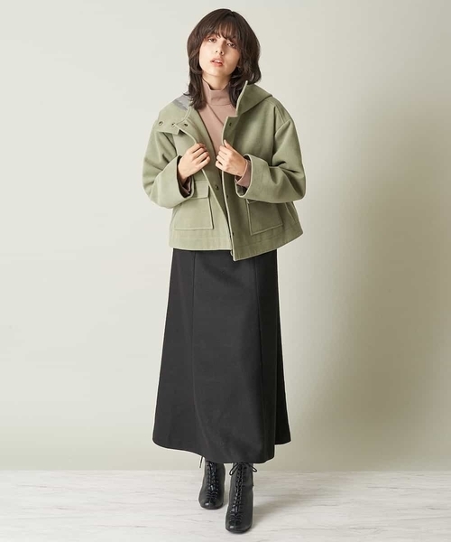 A de a.v.v（アードアー・ヴェ・ヴェ）の「（2WAY仕様）フェイクウールフーテッドコート（ブルゾン・レディース・ベージュ/カーキ・39）」の9枚目の写真