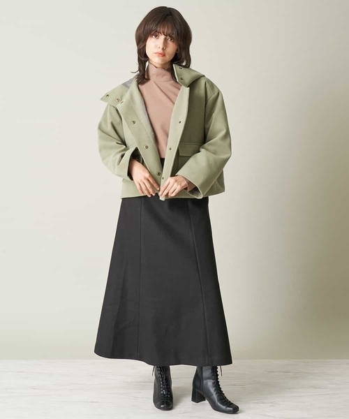 A de a.v.v（アードアー・ヴェ・ヴェ）の「（2WAY仕様）フェイクウールフーテッドコート（ブルゾン・レディース・ベージュ/カーキ・39）」の10枚目の写真