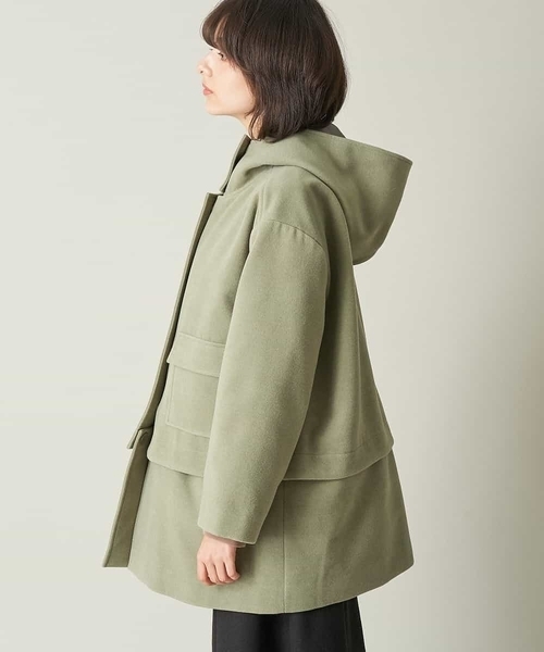 A de a.v.v（アードアー・ヴェ・ヴェ）の「（2WAY仕様）フェイクウールフーテッドコート（ブルゾン・レディース・ベージュ/カーキ・39）」の15枚目の写真