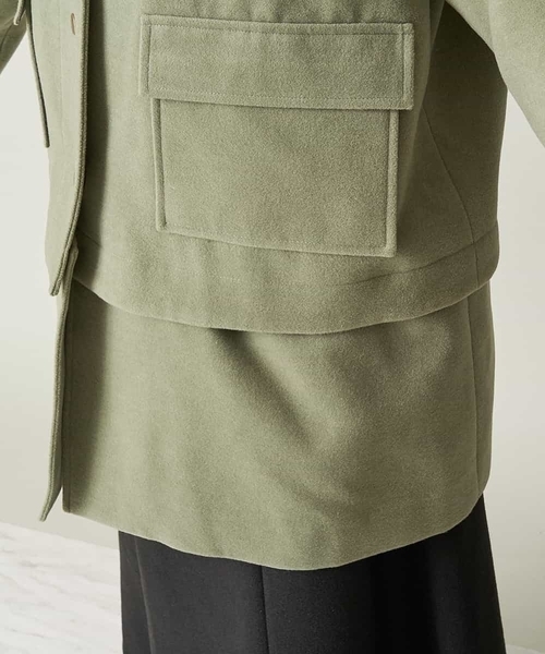 A de a.v.v（アードアー・ヴェ・ヴェ）の「（2WAY仕様）フェイクウールフーテッドコート（ブルゾン・レディース・ベージュ/カーキ・39）」の19枚目の写真