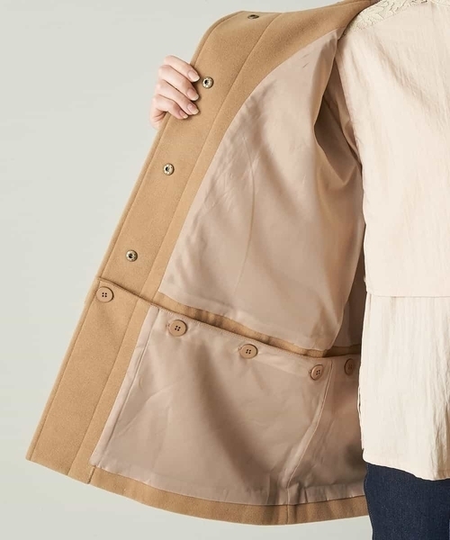 A de a.v.v（アードアー・ヴェ・ヴェ）の「（2WAY仕様）フェイクウールフーテッドコート（ブルゾン・レディース・ベージュ/カーキ・39）」の22枚目の写真