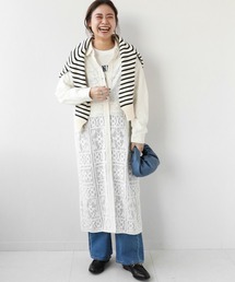 JOURNAL STANDARD relume（ジャーナルスタンダード　レリューム）の「ミックスレースシャツワンピース◆（シャツワンピース・レディース）」