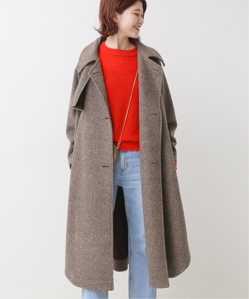 Wスライバーヘリンボーンボリュームコート Spick&Span Wスライバー