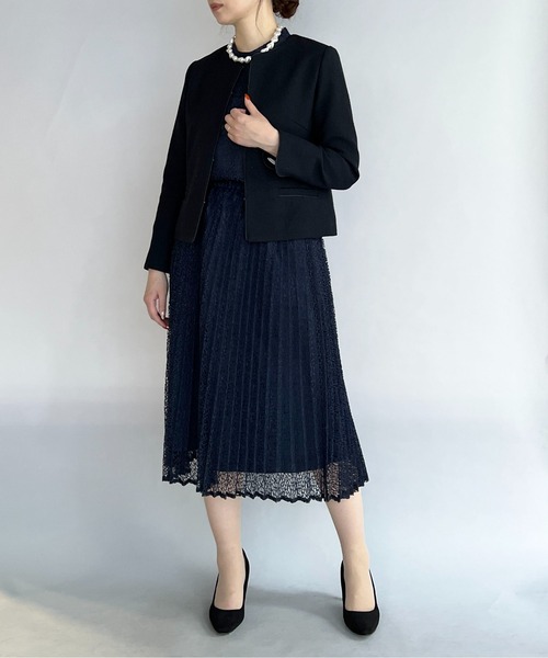 PICCIN(ピッチン)の「アイリッシュレースプリーツスカート(スカート・レディース・グレイッシュベージュ/ネイビー・M/L)」の21枚目の写真