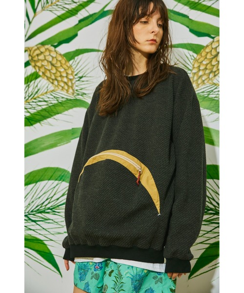 And A(アンドエー)の「AlexanderLeeChang アレキサンダーリーチャン / BIG TWILL CREW ビッグツイル クルーネックスウェット トレーナー / AC012201(スウェット・メンズ・グリーン/グレー/チャコール・2/3)」の2枚目の写真