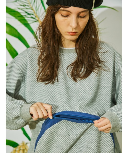 And A(アンドエー)の「AlexanderLeeChang アレキサンダーリーチャン / BIG TWILL CREW ビッグツイル クルーネックスウェット トレーナー / AC012201(スウェット・メンズ・グリーン/グレー/チャコール・2/3)」の5枚目の写真