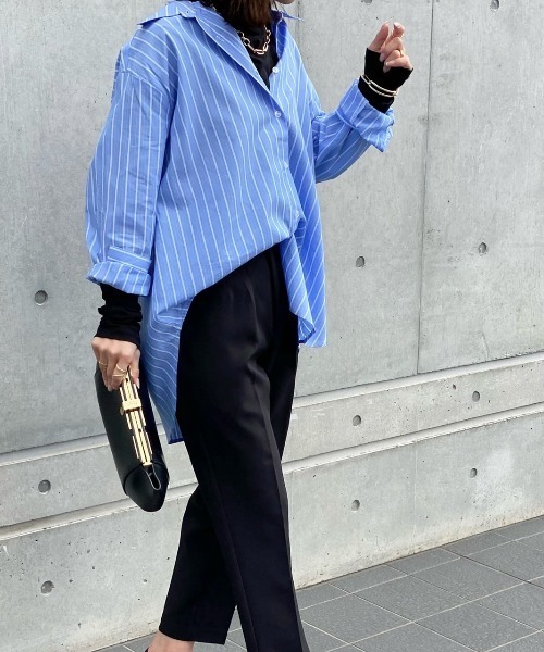 ランダムストライプシャツ