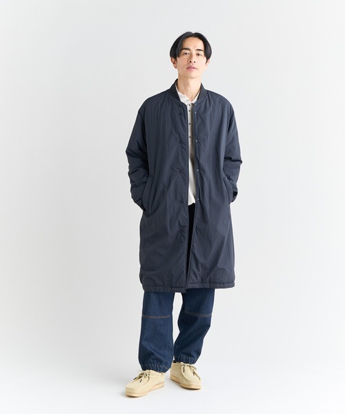 NANGA(ナンガ)の「RIB COLLAR SOFT DOWN COAT/リブカラー ソフトダウンコート(ダウンジャケット/コート・メンズ・ブラック/ベージュ/カーキ/ネイビー/グレー/セージグリーン/グリーン/イエロー・L/M/S/XL/2XL)」の10枚目の写真