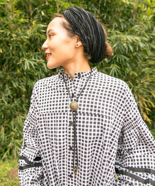 チャイハネ（チャイハネ）の「【チャイハネ】カミーロヘアバンド（ヘアバンド・レディース・ホワイト/ブラック/イエロー・FREE）」の14枚目の写真