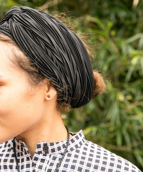 チャイハネ（チャイハネ）の「【チャイハネ】カミーロヘアバンド（ヘアバンド・レディース・ホワイト/ブラック/イエロー・FREE）」の4枚目の写真