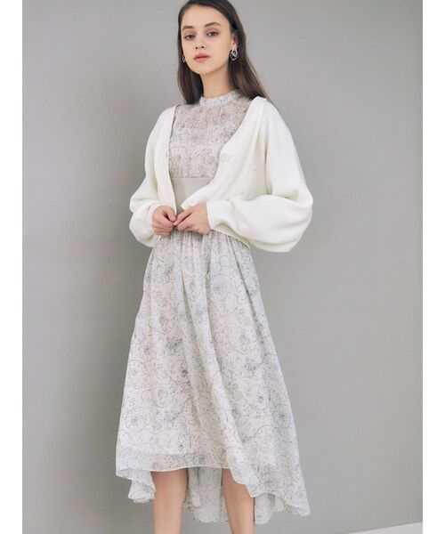 MERCURYDUO(マーキュリーデュオ)の「フラワーウエストリブ切替ワンピース(ワンピース・レディース・アイボリー/ピンク/ライトブルー・SMALL/MEDIUM)」の20枚目の写真