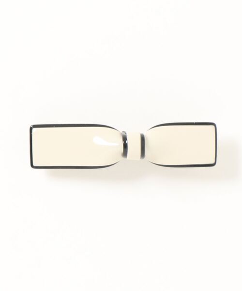 Fun & Daily（ファンアンドデイリー）の「F&D  : スモールリボンヘアバレッタ（バレッタ/ヘアクリップ・レディース・ネイビー/ホワイト系その他・FREE）」の5枚目の写真