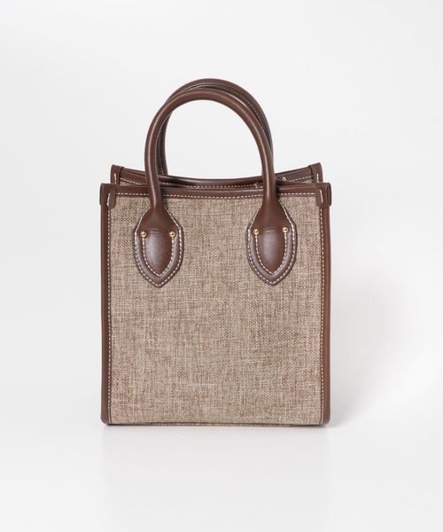 ITEMS URBANRESEARCH（アイテムズ アーバンリサーチ）の「2wayボックストート（トートバッグ・レディース・チャコールグレー/ブラウン/ベージュ・-）」の6枚目の写真