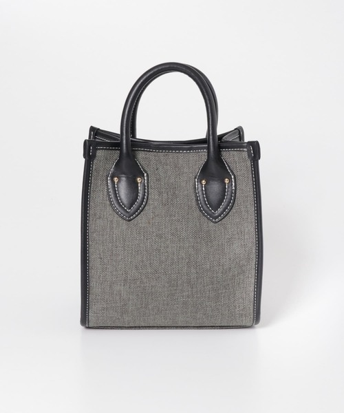 ITEMS URBANRESEARCH（アイテムズ アーバンリサーチ）の「2wayボックストート（トートバッグ・レディース・チャコールグレー/ブラウン/ベージュ・-）」の10枚目の写真