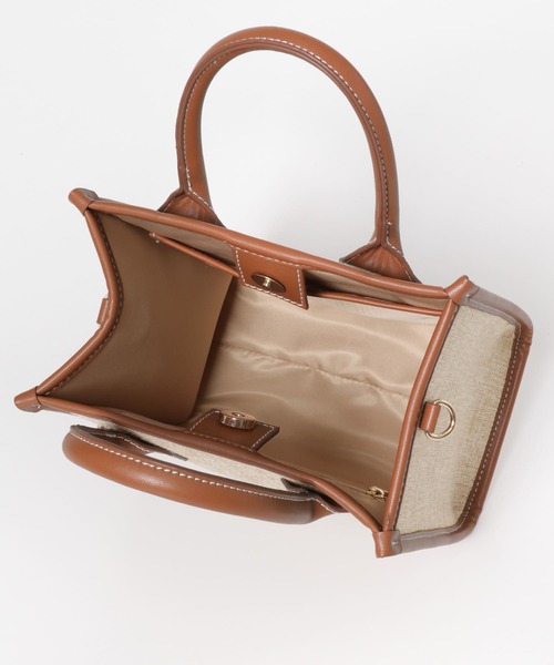 ITEMS URBANRESEARCH（アイテムズ アーバンリサーチ）の「2wayボックストート（トートバッグ・レディース・チャコールグレー/ブラウン/ベージュ・-）」の18枚目の写真