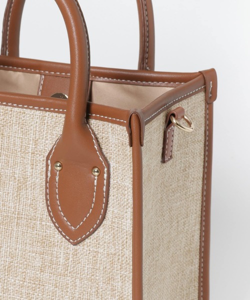 ITEMS URBANRESEARCH（アイテムズ アーバンリサーチ）の「2wayボックストート（トートバッグ・レディース・チャコールグレー/ブラウン/ベージュ・-）」の17枚目の写真