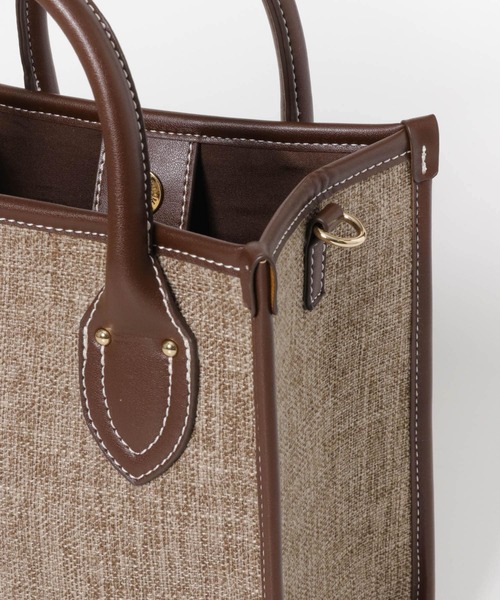 ITEMS URBANRESEARCH（アイテムズ アーバンリサーチ）の「2wayボックストート（トートバッグ・レディース・チャコールグレー/ブラウン/ベージュ・-）」の16枚目の写真