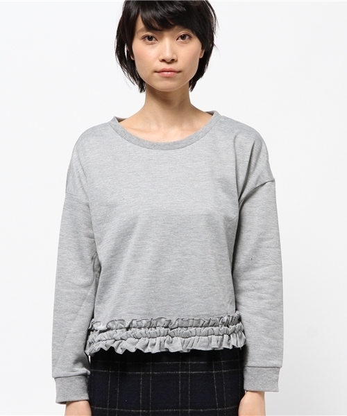OUTLET（アウトレット）の「【mystic】裾フリルプルオーバー（Tシャツ/カットソー・レディース・グレー/ネイビー/ブラック・FREE）」の4枚目の写真