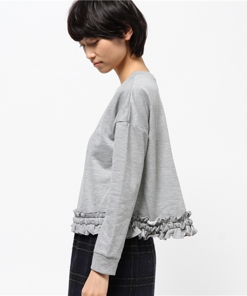 OUTLET（アウトレット）の「【mystic】裾フリルプルオーバー（Tシャツ/カットソー・レディース・グレー/ネイビー/ブラック・FREE）」の5枚目の写真