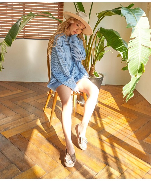 anap mimpi（アナップミンピ）の「オルテガ刺繍モカシンシューズ（モカシン/デッキシューズ・レディース・ダークグレー/ベージュ/ターコイズブルー/グレイッシュベージュ・S/L/LL/M）」の10枚目の写真