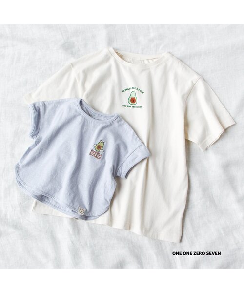 apres les cours（アプレレクール）の「1107 HELLO ONSEN Tシャツ（Tシャツ/カットソー・キッズ・サックスブルー/イエロー/パープル/オフホワイト・100/120/130/110/80/90）」の5枚目の写真