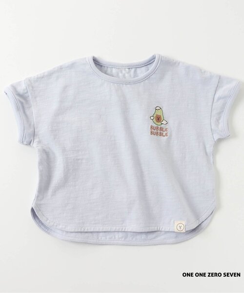 apres les cours（アプレレクール）の「1107 HELLO ONSEN Tシャツ（Tシャツ/カットソー・キッズ・サックスブルー/イエロー/パープル/オフホワイト・100/120/130/110/80/90）」の14枚目の写真