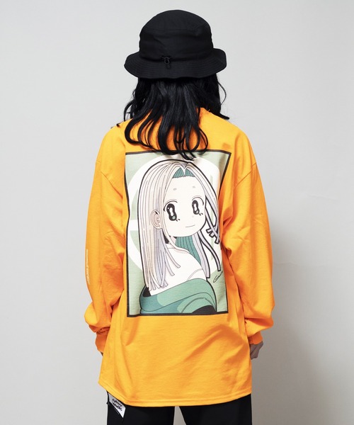 PSYCHOLOGICAL METAMORPHOSIS(サイコロジカルメタモーフォーセス)の「PLMP×Gurin. LS TEE 02(Tシャツ/カットソー・メンズ・ホワイト/ブラック/オレンジ・XXL/M/XL/L)」の4枚目の写真