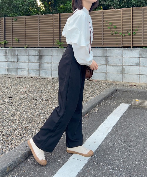 Cham.（チャム）の「ウエストリボンワイドパンツ（その他パンツ・レディース・ブラック/ベージュ/ブラウン・F）」の19枚目の写真